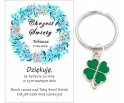 Brelok Breloczek Koniczyna Zielona Podziękowanie dla Gości na Chrzest