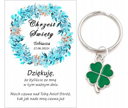 PODZIĘKOWANIE DLA GOŚCI BRELOK BRELOCZEK KONICZYNA CHRZEST CHRZCINY