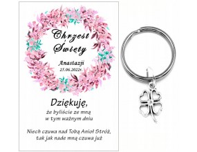 PODZIĘKOWANIE DLA GOŚCI BRELOK BRELOCZEK KONICZYNKA CHRZEST CHRZCINY