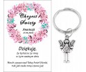 BRELOK ANIOŁEK PODZIĘKOWANIE DLA GOŚCI CHRZEST