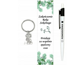 ZESTAW DŁUGOPIS ZAKŁADKA BRELOK PREZENT ZAKOŃCZENIE ROKU UCZEŃ MATURA