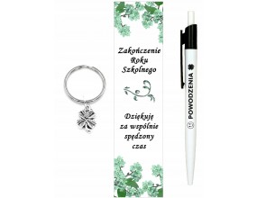 ZESTAW DŁUGOPIS ZAKŁADKA BRELOK PREZENT ZAKOŃCZENIE ROKU UCZEŃ MATURA SŁOŃ