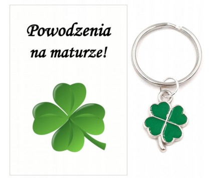 Brelok Breloczek dla Maturzysty na Maturę Koniczyna Matura Absolwent Klasa