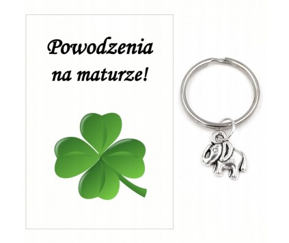 Brelok Breloczek dla Maturzysty Upominek Słoń Słonik Podziękowanie Matura