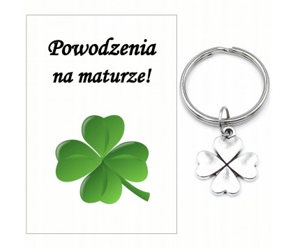 Brelok Breloczek dla Maturzysty Upominek Koniczyna Powodzenia Matura Klasa