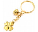 Brelok dla Maturzysty Koniczyna Złota na Szczęście Dzwoneczek Matura