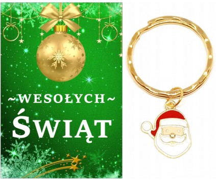 Brelok Breloczek Prezent na Święta Mikołaj Mikołajki Gwiazdka Klasa
