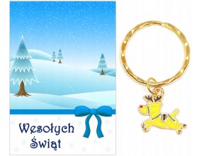 Brelok Breloczek Prezent na Święta Renifer Mikołajki Gwiazdka Klasa