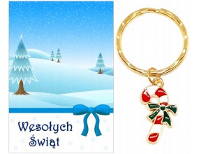 Brelok Breloczek Prezent na Święta Laska Mikołajki Gwiazdka Szkoła Klasa
