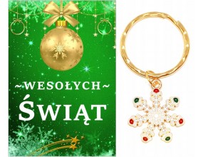Brelok Breloczek na Święta Śnieżynka Prezent na Mikołajki Gwiazdkę Szkoła
