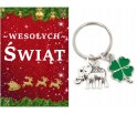 Brelok Breloczek Prezent Mikołajki Święta Wigilia Klasowa Słoń Koniczyna