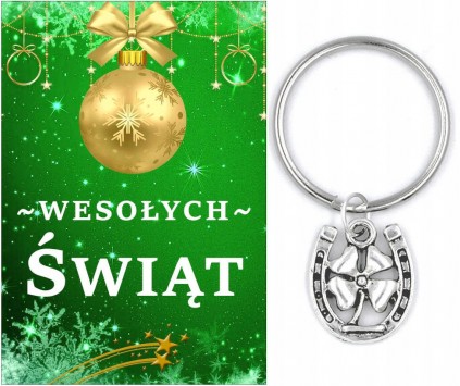 BRELOK PODKOWA KONICZYNA NA SZCZĘŚCIE PREZENT ŚWIĘTA MIKOŁAJKI WIGILIA
