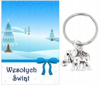 PODZIĘKOWANIE BRELOK BRELOCZEK SŁOŃ SŁONIK ŚWIĘTA MIKOŁAJKI PREZENT SZKOŁA