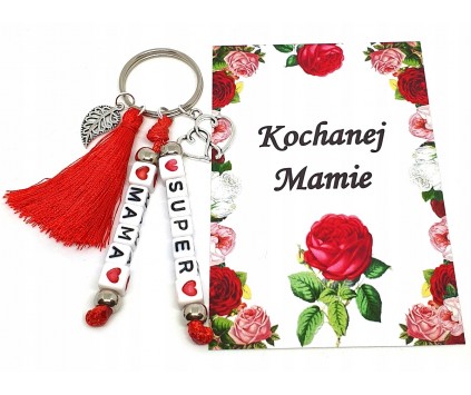 BRELOK IMIĘ NAZWA NAPIS DZIEŃ MATKI MAMA DLA MAMY PREZENT