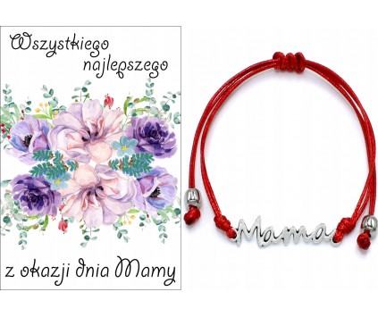 BRANSOLETKA NA RĘKĘ MAMA DZIEŃ MATKI PREZENT DLA MAMY UPOMINEK