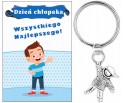 Brelok Breloczek CHŁOPIEC Prezent Dzień Chłopaka Pasowanie Ucznia Upominek