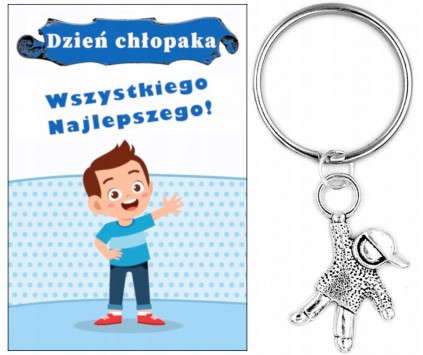 Brelok Breloczek CHŁOPIEC Prezent Dzień Chłopaka Pasowanie Ucznia Upominek