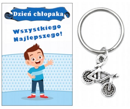 Brelok Breloczek ROWER ROWERYK Prezent Dzień Chłopaka Pasowanie Ucznia