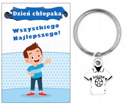 Brelok Breloczek KOSZULKA PIŁKARSKA Prezent Dzień Chłopaka Pasowanie Ucznia
