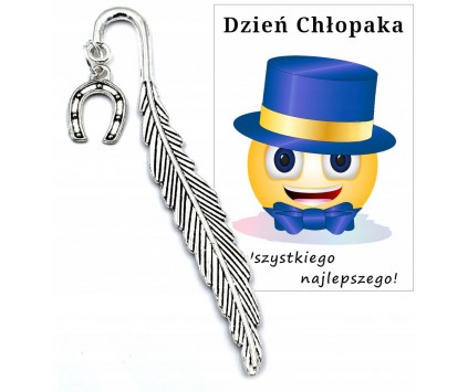 ZAKŁADKA DO ZESZYTU KSIĄŻKI DZIEŃ CHŁOPAKA PASOWANIE PODKOWA PREZENT