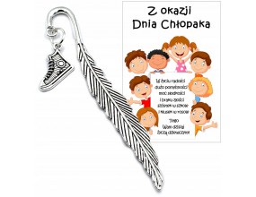 ZAKŁADKA DO ZESZYTU KSIĄŻKI DZIEŃ CHŁOPAKA PASOWANIE BUT TRAMPEK PREZENT