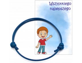 BRANSOLETKA KABAŁA SZNURECZEK DZIEŃ CHŁOPAKA PASOWANIE PREZENT KLASA UCZEŃ