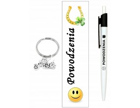 ZESTAW DŁUGOPIS ZAKŁADKA BRELOK PREZENT DZIEŃ CHŁOPAKA PASOWANIE SZKOŁA