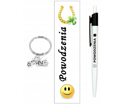 ZESTAW DŁUGOPIS ZAKŁADKA BRELOK PREZENT DZIEŃ CHŁOPAKA PASOWANIE SZKOŁA