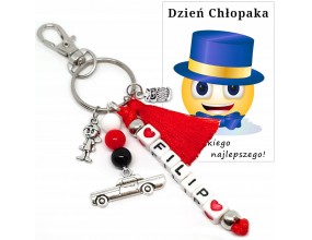 BRELOK IMIE PREZENT DZIEŃ CHŁOPAKA DZIEWCZYNY PASOWANIE NA UCZNIA SZKOŁA
