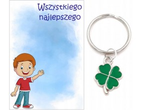 Brelok Breloczek Prezent Dzień Chłopaka Pasowanie Klasa Szkoła Koniczyna