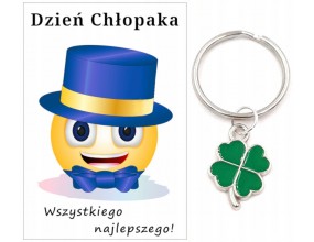 Brelok Breloczek Dzień Chłopaka Pasowanie Klasa Szkoła Pamiątka Koniczyna