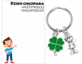 Brelok Breloczek Prezent Dzień Chłopaka Koniczyna Chłopiec Upominek Uczeń