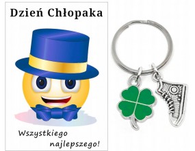 Brelok Breloczek Prezent Dzień Chłopaka Koniczyna Trampek Bucik Chłopiec