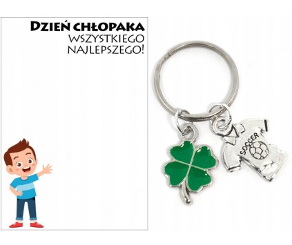 Brelok Breloczek Prezent Dzień Chłopaka Koniczyna Koszulka Upominek Uczeń