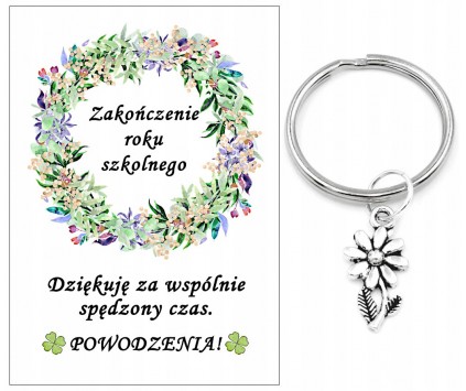 BRELOK KONICZYNA PREZENT NA ZAKOŃCZENIE ROKU SZKOLNEGO KWIATEK SZCZĘŚCIE