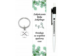 ZESTAW DŁUGOPIS ZAKŁADKA BRELOK PREZENT ZAKOŃCZENIE ROKU DLA UCZNIÓW