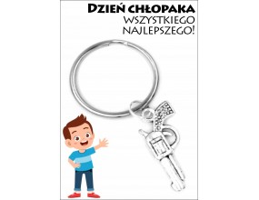 BRELOK PISTOLET DZIEŃ CHŁOPAKA PREZENT SZKOŁA
