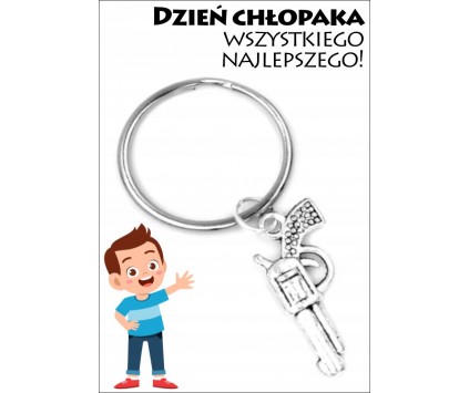 BRELOK PISTOLET DZIEŃ CHŁOPAKA PREZENT SZKOŁA