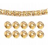 PRZEKŁADKI Z CYRKONIAMI CRYSTAL ZŁOTE 6mm 30szt CYRKONIE święta mikołaj