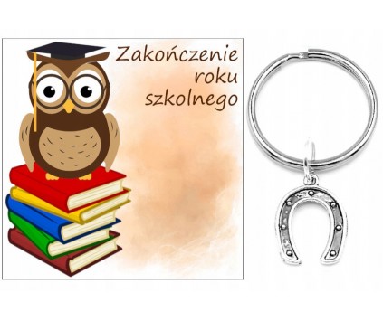 PREZENT ZAKOŃCZENIE ROKU SZKOLNEGO DZIEŃ DZIECKA BRELOK UCZEŃ PODKOWA