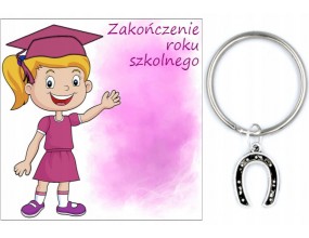 PREZENT ZAKOŃCZENIE ROKU SZKOLNEGO DZIEŃ DZIECKA BRELOK UCZEŃ PODKOWA
