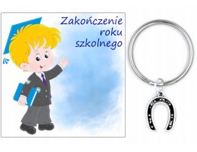 PREZENT ZAKOŃCZENIE ROKU SZKOLNEGO DZIEŃ DZIECKA BRELOK UCZEŃ PODKOWA