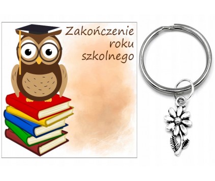 PREZENT ZAKOŃCZENIE ROKU SZKOLNEGO DZIEŃ DZIECKA BRELOK UCZEŃ KWIAT