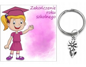 PREZENT ZAKOŃCZENIE ROKU SZKOLNEGO DZIEŃ DZIECKA BRELOK UCZEŃ KWIAT
