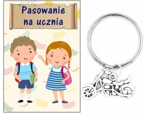 Brelok Breloczek MOTOR MOTOCYKL Prezent Dzień Edukacji Pasowanie Ucznia