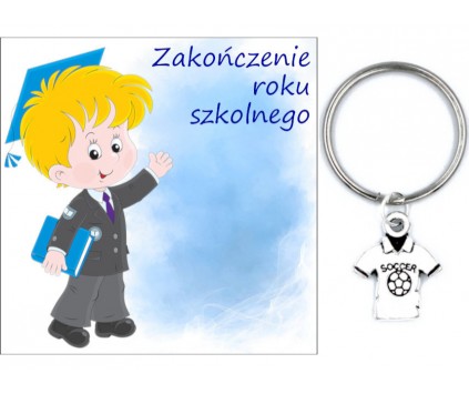 PREZENT ZAKOŃCZENIE ROKU SZKOLNEGO DZIEŃ DZIECKA BRELOK KOSZULKA UCZEŃ