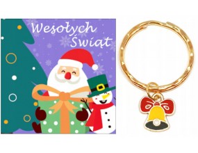 Brelok Breloczek Prezent na Święta Dzwoneczek Mikołaj Gwiazdka Szkoła Klasa
