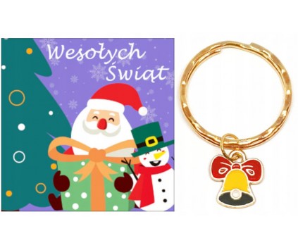 Brelok Breloczek Prezent na Święta Dzwoneczek Mikołaj Gwiazdka Szkoła Klasa