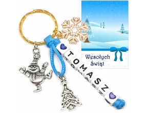 BRELOK IMIĘ ŚWIĘTA MIKOŁAJKI WIGILIA KLASOWA PREZENT ŚNIEŻYNKA SZKOŁA UCZEŃ