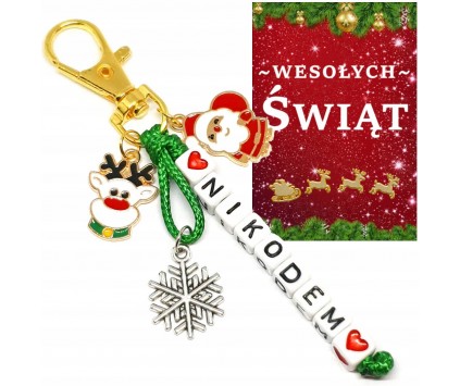 BRELOK IMIĘ ŚWIĘTA MIKOŁAJKI WIGILIA KLASOWA PREZENT RENIFER SZKOŁA UCZEŃ